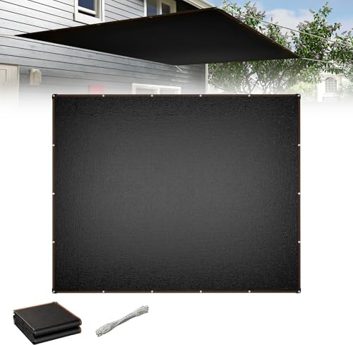 XMTECH Sonnensegel 4x5m Quadratisch, 95% UV-Schutz, 150g/m² HDPE, Windstabiler Schattenspender für Terrasse, Garten, Balkon, Inkl. Befestigungsseilen Anthrazit