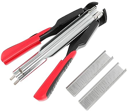 STOBOK Manuelle C-clips Zange mit Ringverschluss Mechanische Zaunbefestigungszange für Geflügelkäfige mit Rutschfestem Gummigriff Drahtkäfigklemme für Hühner- Tauben und Kaninchenställe