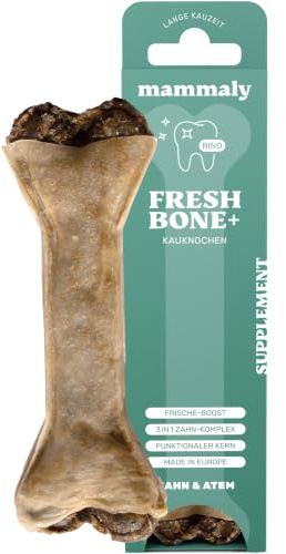 mammaly Fresh Bone+® Zahnpflege-Kauknochen mit Pansen & Rinderhaut (12cm)