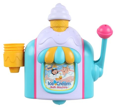 Uhidka Ice Cream Foam Machine Car Bath Toys Powerful Suction Delicate Supplies Toddler Ice Cream Maker Bubble A