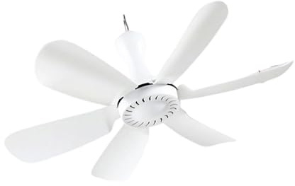 SHOOYIO Ventilateur à suspendre avec câble de 1,7 m - 6 clips portables pour tente de camping, maison, bureau, extérieur - USB pour intérieur et extérieur