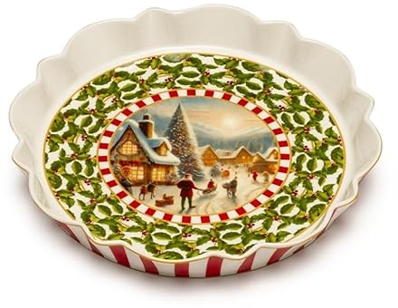 Generico Coppa rotonda Natale porcellana 23x3cm Palais Royal