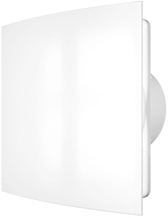 Vlano Badlüfter UNO Vent 100 TH Abluftlüfter mit Feuchtigkeitssensor, Nachlauffunktion, Rückschlagklappe, 100 mm, 90 m³/h, 25 dB, Weiß