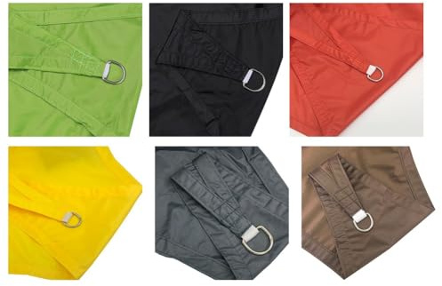 LatoYard Tenda ombreggiante per giardino, campeggio, balcone e piscina, 2 x 2 m/25 x 25 m/3 x 3 m, rete solare con isolamento termico, kaki/verde/grigio/nero/rosso/giallo, confezione da 10 attrezzi da