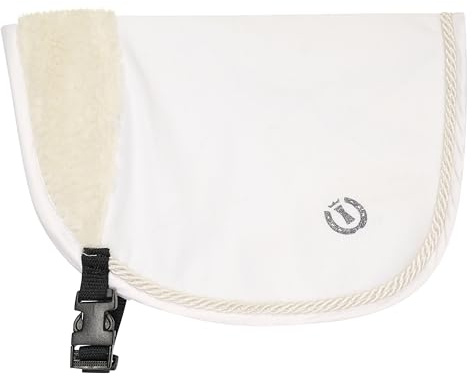 Imperial Riding Hobby Horse Fleecedecke IRH Free Spirit, Steckenpferd-Decke aus Fleece mit Kunstfellkragen und Clipverschluss, Weiß, 1SIZE