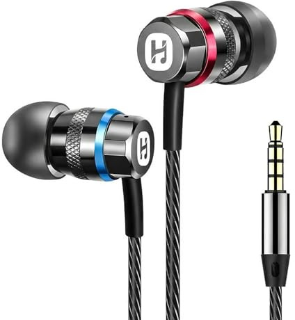 HIFI WALKER HiFi In-Ear Kopfhörer mit Kabel, 3,5 mm Ohrhörer mit 9,2 mm Dynamiktreiber, Aluminium-Gehäuse, Präziser Klang für MP3-Player, Laptop, PC und Tablet