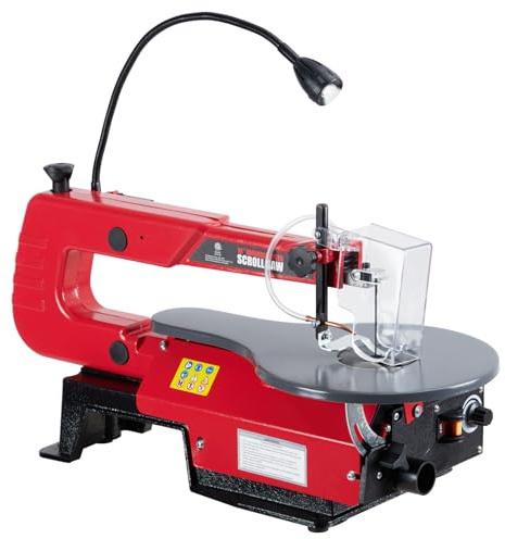 Variable Speed Scroll Saw 16-Inch with Led Workinglight, Extra-Large Adjustable Tilting Work Table for Woodworking