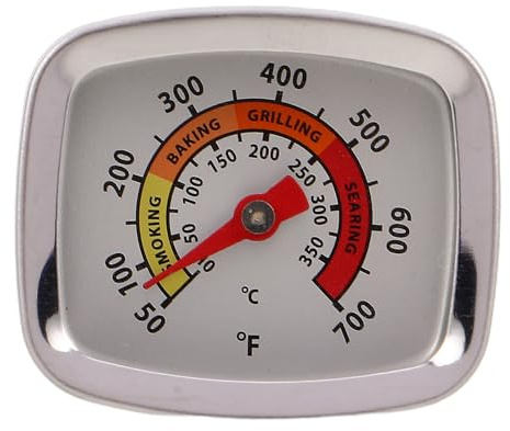 SUPVOX Termómetro de Horno Analógico de Acero Inoxidable Esfera Clara, Termómetro para Parrilla y Barbacoa, Indicador Rápido de Temperatura para Cocina y Asado, Adecuado para Horno