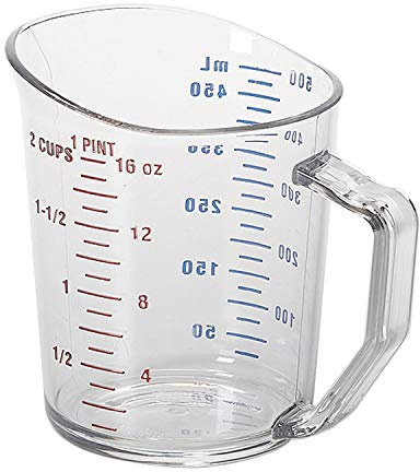 Cambro Camwear 1-Pint Polycarbonate Measuring Cup, Clear (50MCCW135)
