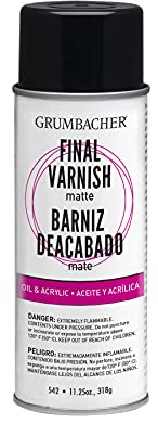 Grumbacher 542 Picture Matte Varnish for Picture and Oil & Acrylic Painting, 11.25oz. Can