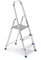 FRAMAR Europiuma 3 Scala Domestica, 3 Gradini, Portata 150 kg, Altezza Pianetto 62 cm, Struttura in Alluminio, 41 x 66 x 123 cm