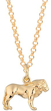 Lily Charmed Sterling Silver & 18ct Gold-Plated Necklace, Wild Animal Nature-Inspired Pendant, Clip-On Charm Design, Gift for Women Jewellery UK Design