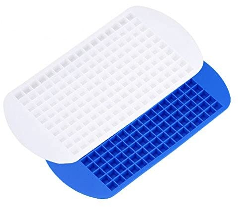 Mini 160 Ice Cubes Soft Silicone Tray Mould Tool Food Safe Ice Maker Easy Pop Out Non Stick Ice Cube Tray for Party BBQ Cool Summer (Pack of 2)