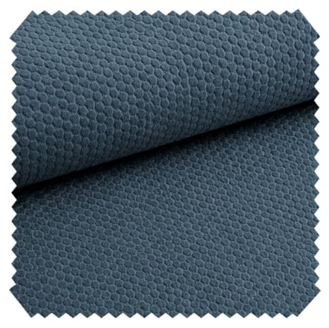 novely® MAKAO Abverkauf | Leichter Velours-Möbelstoff Feine Wabenprägung 1lfm | Farbe: 10 Rauchblau