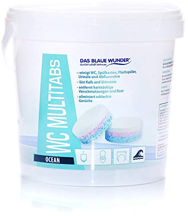 Das blaue Wunder WC Multi Tabs I lösen Kalk und Urinstein I Toilettenreiniger I Sanitäranlagen und Abflussrohre (20 Stück)