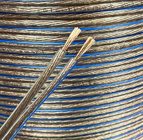 electrosmart 10m Quality 2 x 1.5mm Loud Speaker Cable - Multi-Strand 266 15 Amp (2x 133 Strand) Wire - Outside Dimensions of Cable: 6.5mm x 3.1mm