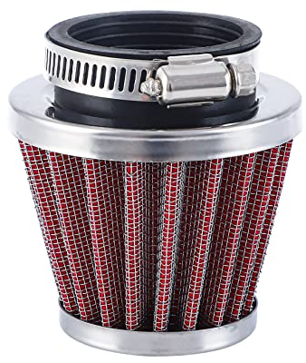 CarBole Luftfilter Motorrad 38mm 39mm 40mm,Sportluftfilter Luft Filter für Roller ATV Moped Mofa Scooter, Rot