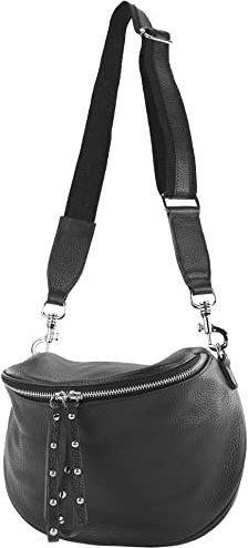 modamoda de T236 Damen Leder Umhängetasche Schultertasche handmade in Italy