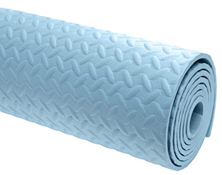 HERSIG - Esterilla Yoga Antideslizante Grande de Tamaño 115x235x0,8cm Color Azul