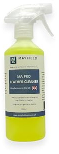 Mayfield Car Leather Cleaner – 500ml - Effective, Gentle, Matt Finish, Blended Formula, Perforated, Cracked, Stitching…