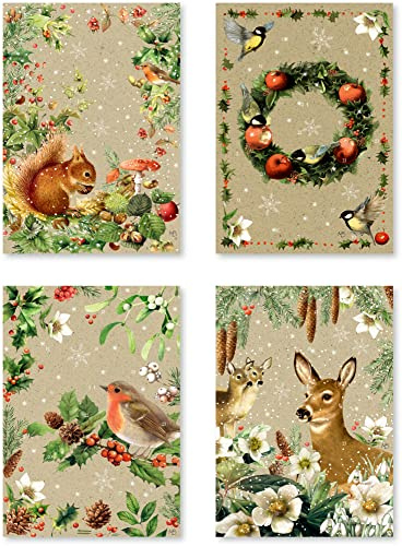 A5-Graspapier-Adventskalender – Zauber der Winternatur: Zauber der Winternatur 4 Motive x 3 Ex.