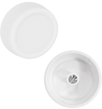 CAMGJORT RRKWV Rotary Replacement Dimmer Knobs, White (2)