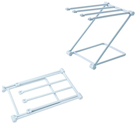 LIFKOME Hand Towel Holder Countertops Dishcloth Holder Kitchen Towel Stand Vanities Towel Holder Kitchen Dish Cloth Rack Countertops Towel Rack Cup Rack Foldable Hanger