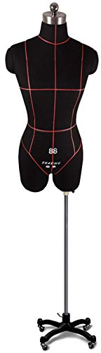 Weibliche Nähschaufensterpuppe in Übergröße, stehender Schaufensterpuppen-Torso aus Styropor mit rollender Basis, höhenverstellbare Puppenkleiderform (Farbe: Weiß, Größe: L-Modell 84) Interessant (S