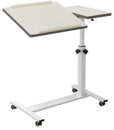 quodsrtas Schreibtischbett, Verstellbarer, klappbarer Computertisch, anhebbarer Laptop-Nachttisch für den Haushalt, einfacher Lazy-Schreibtisch für Studentenwohnheime (Farbe: Weiß, Größe: A) (Weiß A)