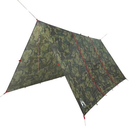 vidaXL Lona de camping impermeable camuflaje 451x420 cm
