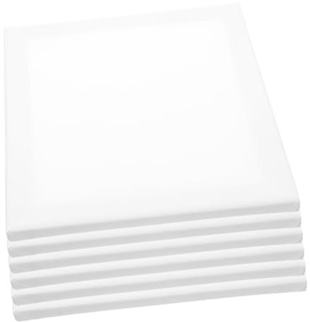 CORHAD 6st Zeichentafel Leere Leinwandplatten Große Leere Maltafel Zeichenbretter Für Künstler Leinwandplatten, Bretter Leere Kunstleinwandtafeln Leere Leinwandtafeln Leinwände Stoff Weiß