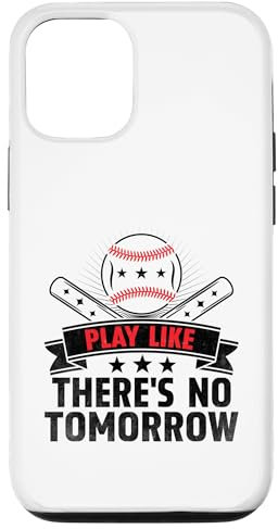 Coque pour iPhone 12/12 Pro Jouez comme il n'y a pas de tomorrow Catcher Pitcher Softball