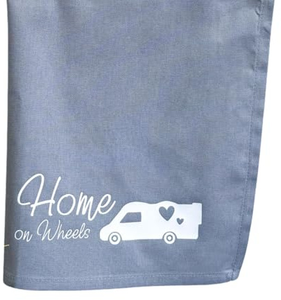 Geschirrtuch als Geschenk Home on Wheels | Geschenkidee für Camper | Geschirrhandtuch Baumwolle als Geschenk mit Wohnwagen oder Wohnmobil