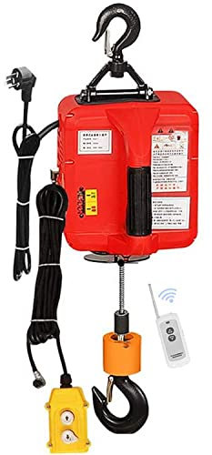 SRFTT Mini palan électrique 3 en 1, Petit palan de Levage Domestique, télécommande sans Fil, Moteur de Traction, treuil Portable, guindeau 1500 W