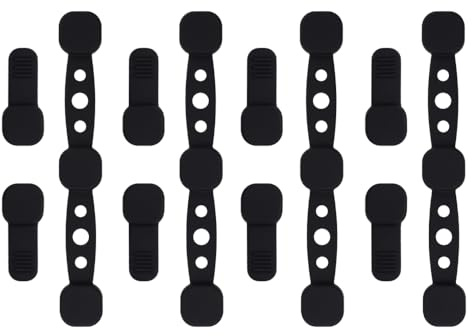 Lot de 12 Boucles Magnétiques en Silicone, Clips Magnétique pour Friteuse à Air, Aimants d'air Fryer, Accessoires pour Friteuse à Air pour Doublures en Papier Sulfurisé, Résistante à la Chaleur