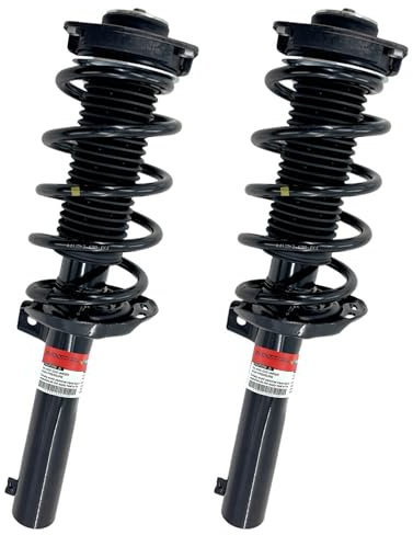 2x Vorne Stoßdämpfer 50MM für VW Caddy MK3 04-15 Golf Mk5 MK6 03-16 | ür Passat B6 05-15 Skoda Octavia 04-13 Links und Rechts mit Schraubenfeder und Domlagern 1T0413031HP 5Q0413031FH