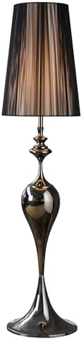 invicta INTERIOR Edle Design Stehleuchte Lucie schwarz 160cm Lampe Stehlampe Standleuchte Leuchte