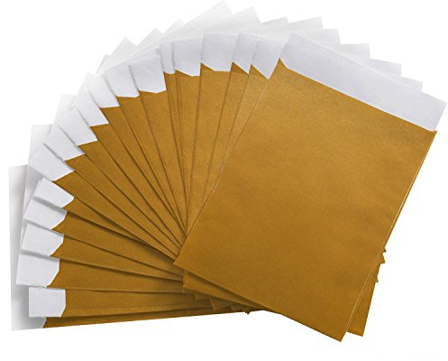 Logbuch-Verlag 25 goldene Papiertüten Verpackung für kleine Geschenke Papierbeutel Geschenktüte Umschlag gold 13 x 18 cm