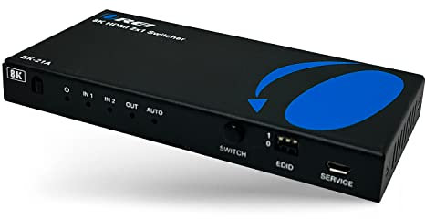 OREI 8K HDMI 2.1 Switch 4K @ 120hz Switcher 2 in 1 Out, Optical Audio Extractor 48Gbps for Xbox Series X PS5 Roku Fire TV Monitor Projector Dolby