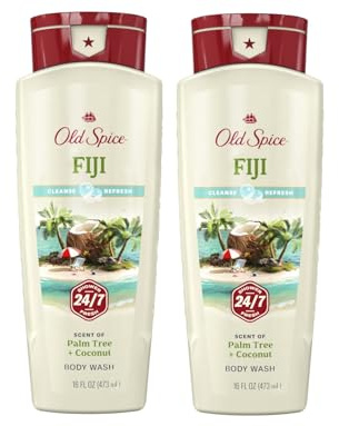Old Spice Fresher Collection Men's Body Wash, Fiji, 16 Ounce (Pack of 2)
