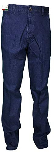 Mastino Jeans Uomo Tasca America Classico Vita Alta Gamba Larga Elasticizzato Denim (IT, Numero, 54, Regular, Regular, Denim)
