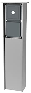 Jehoka Säule B 4.2 Außensteckdose Edelstahl mit 1 Dämmerungsschalter & 1 Steckdose