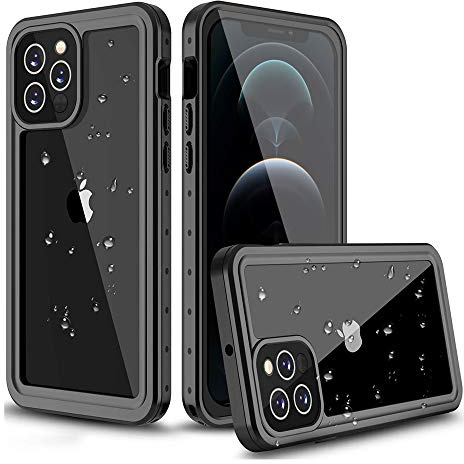 AICase wasserdichte Schutzhülle für iPhone 12 Pro Max 6,7 Zoll, IP68, wasserdicht, 360 °, stoßfest, Sport, Schutzhülle, wasserdicht