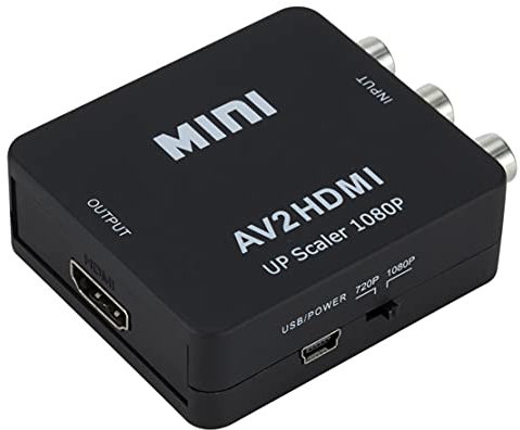 Komposit AV CVBS RCA till HDMI videokonverteringsadapter 720/1080p TR (svart)