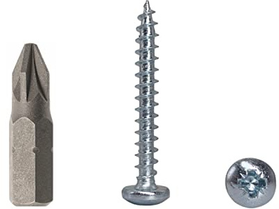 50 Stück DIN 7981 Stahl verzinkt 4,0 x 30 mm Holzschrauben Spanplattenschrauben mit Flachkopf Universal Pozi-Drive Schraube (50, 4,0 x 30 mm)