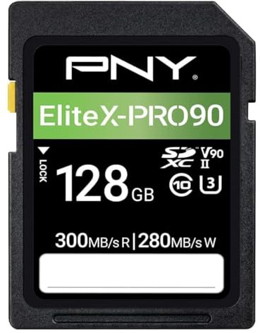 PNY EliteX-PRO 90 128GB SD Speicherkarte C10 U3 V90 UHS-II