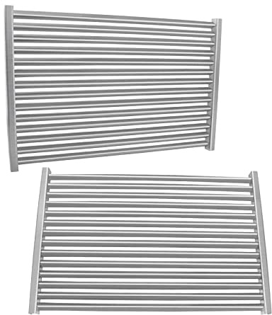NEURARC 49,5 cm Edelstahl-Grillroste Ersatzteile für Weber 7524 7528, Genesis 300 Serie, Genesis E-310 E-330, Set mit 2 Grillrosten (49,5 x 32,8 cm)