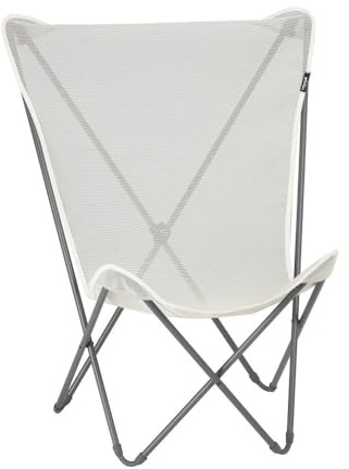 Lafuma Mobilier - Faltbarer Butterfly Chair POP UP - Strapazierfähiges & Abnehmbares Batyline®-Gewebe - Außenstuhl für Terrasse, Lounge, Garten - 1 Position, Höchster Komfort, Frankreich - Roggenbeige