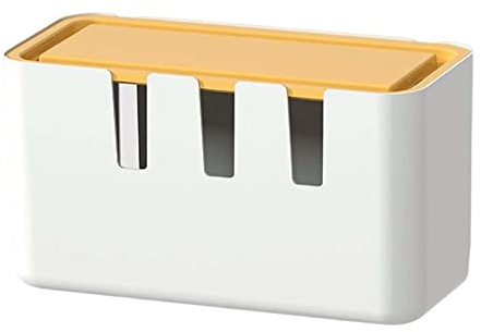 Gralara Cable Cord Organizer Hider Cord Organizer for Desk Nordic Style Wire Management Concealer Cable Management Box for Phone USB Hubs Office, Tall White