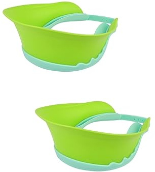 Beaupretty 2pcs Silicone Hair Washing Cap Shampoo Cap Adjustable Ear Protector for Bathing Shower Shower for Boys and Girls and Adults
